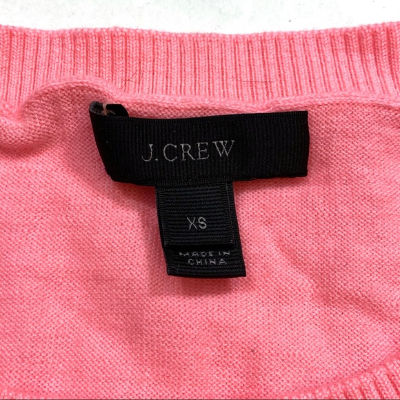 J.Crew 100% Merino Wool Coral Ruffle Sleeves Lightweight Knit Jumper Sweater - Picture 5 of 8